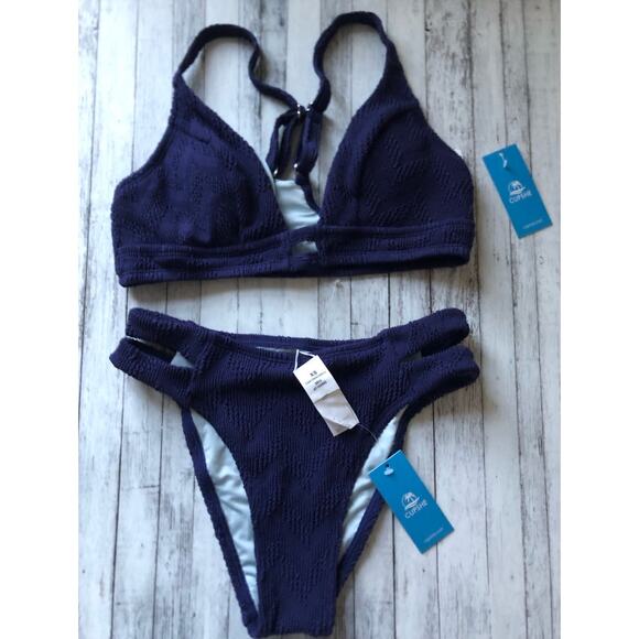 Cupshe two-piece bathing suit blue size x-small - Picture 2 of 5
